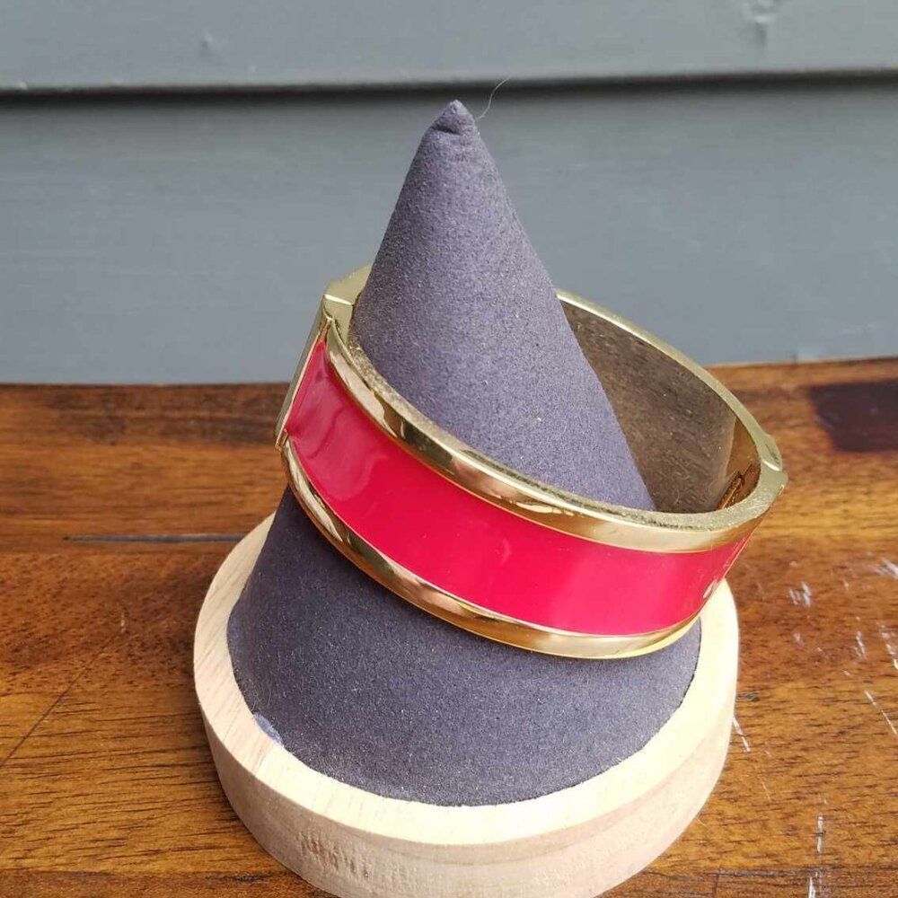 Talbots Hinged Red Enamel Bangle - Picture 6 of 8